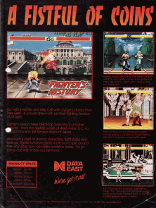 Fighter's History (US ver 42-09, DE-0396-0 PCB) Arcade Game Cover